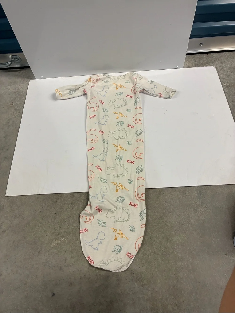 Cream Dinosaur Sleep Sack Pajamas for Kids - Long Sleeve